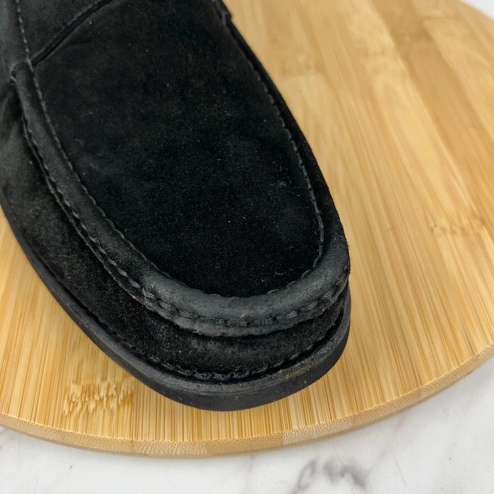 Magnanni Mens Size 11.5 M Black Suede Slip On Penny Loafers Dress Shoes 17279